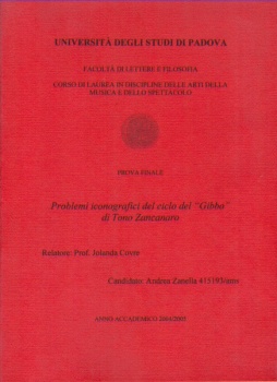 Copertina di Problemi iconografici del ciclo del gibbo di Tono Zancanaro